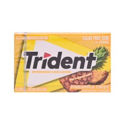 TRIDENT PINEAPPLE TWIST 14 STICKS SUGAR FREE GUM