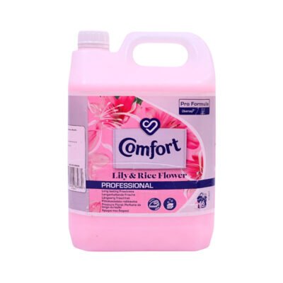 COMFORT FABRIC SOFTENER LIQUID LILY & RICE FLOWER 5 LTR