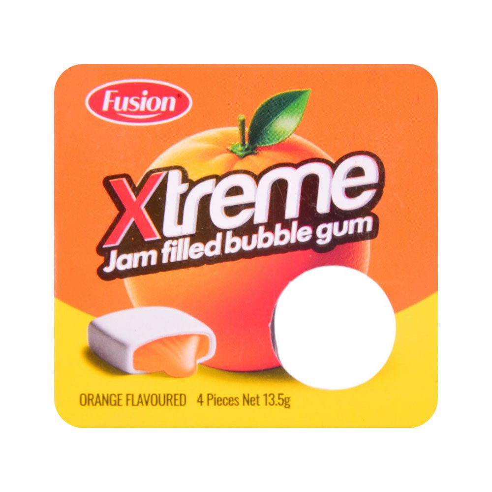 FUSION XTREME JAM FILLED BUBBLE GUM ORANGE FLAVOUR 13.5G