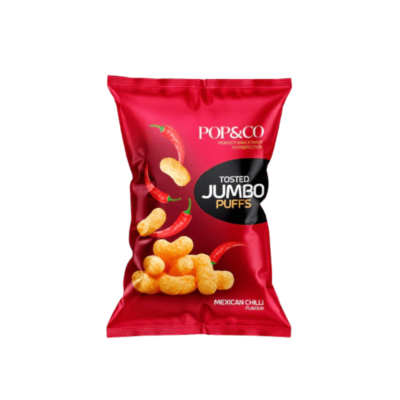 POP & CO TOASTED JUMBO PUFFS MEXICAN CHILLI 90 GM