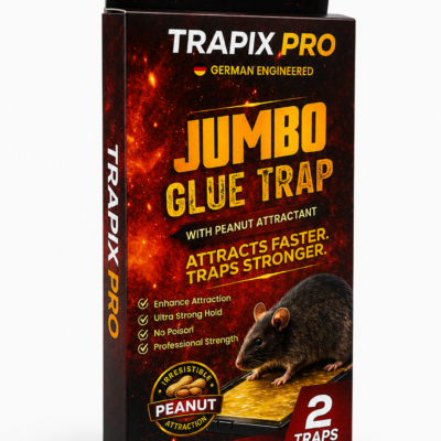 TRAPIX JUMBO PRO NO ESCAPE GLUE TRAP 2 WITH PEANUT FAST ATTR